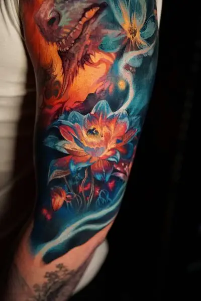 Surrealism tattoo by Alexander Kuzmin at Requiem Tattoo Shropshire, freshly finished work, portfolio piece 13