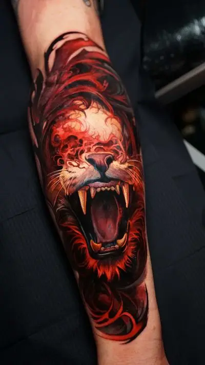 Surrealism tattoo by Alexander Kuzmin at Requiem Tattoo Shropshire, freshly finished work, portfolio piece 21