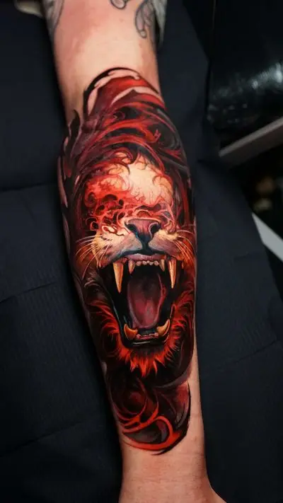Surrealism tattoo by Alexander Kuzmin at Requiem Tattoo Shropshire, freshly finished work, portfolio piece 23