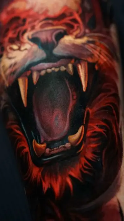Surrealism tattoo by Alexander Kuzmin at Requiem Tattoo Shropshire, freshly finished work, portfolio piece 22