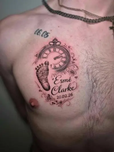Fine line and neo-traditional colour tattoo by Kim at Requiem Tattoo Shropshire, portfolio piece 10