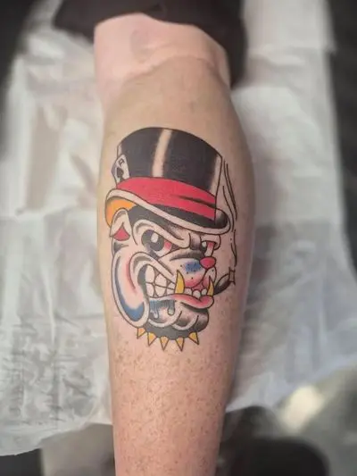 Fine line and neo-traditional colour tattoo by Kim at Requiem Tattoo Shropshire, portfolio piece 11