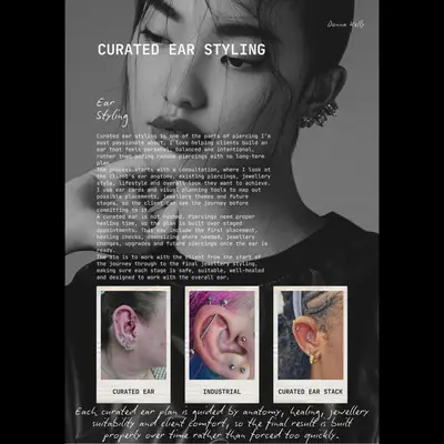 Piercing with implant-grade jewellery by The Needle Stack at Requiem Tattoo Shropshire, portfolio image 9